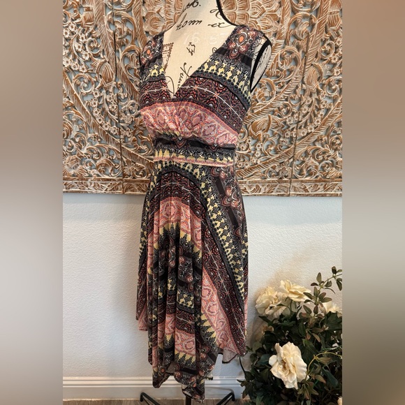 Soma Scarf Hem Tank Dress, Buttery Soft, Midi Dress, Pink & Black Paisley - Picture 5 of 14